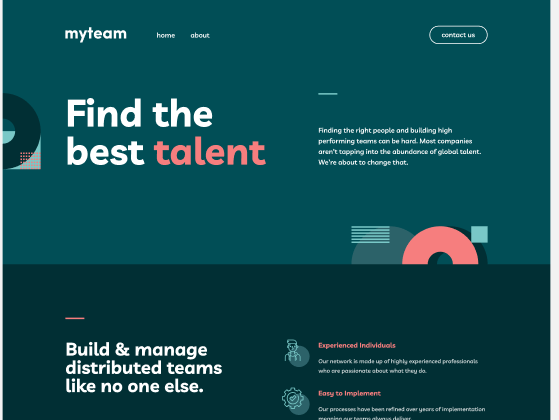 myteam website hero part